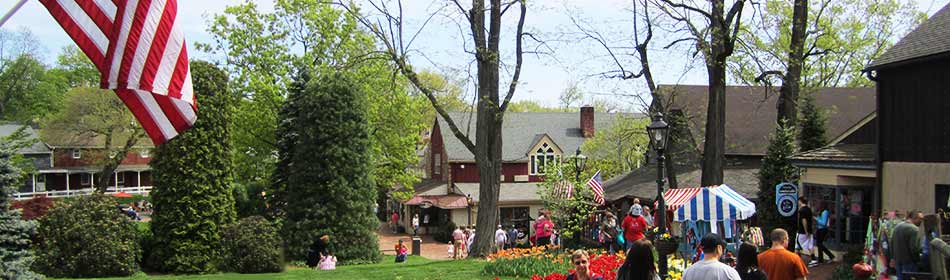 Peddler's Village is a 42-acre, outdoor shopping mall featuring 65 retail shops and merchants, 3 restaurants, a 71 room hotel and a Family Entertainment Center. in the Bristol, Bucks County PA area