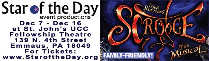 Calendar Of Events For Bristol Bucks County Pa And Surrounding - star of the day event productions presents scrooge the musical it follows ebenezer scrooge