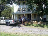 Filming at the Penrose Strawbridge Farmhouse, photo credit the Horsham Preservation & Historical Assoc.