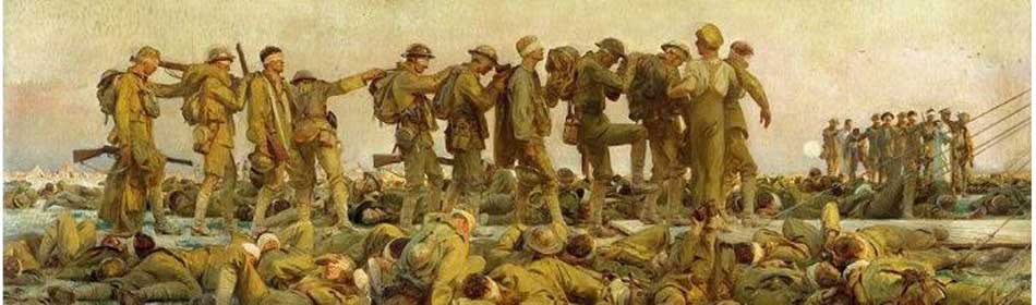 John Singer Sargent - Gassed, 1918 - Oil on canvas - (on display at Imperial War Museum, London, UK) in the Bristol, Bucks County PA area